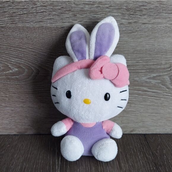 Hello Kitty Rabbit Easter TY Beanie Babies Plush - Picture 1 of 5